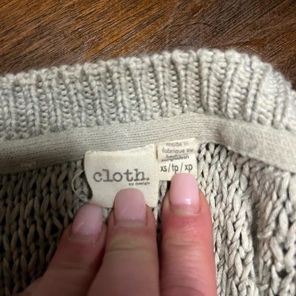 Womens Gray Cut Out Shoulders Crew Neck Pullover Sweater cold shoulder - Picture 4 of 4